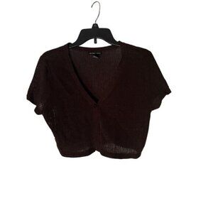 Brown Crochet Shaw Women's Large